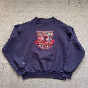 JanSport VTG Floral Embroidered University of North Texas Crew Neck Sweater L